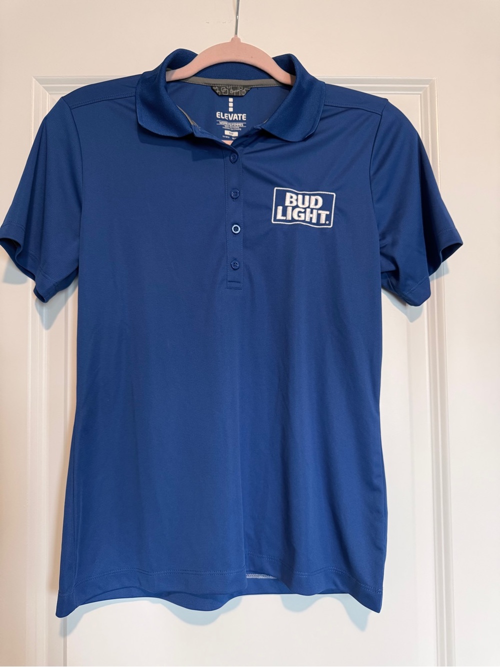 Bud Light Women's Royal Blue Polo Tunic by Elevate